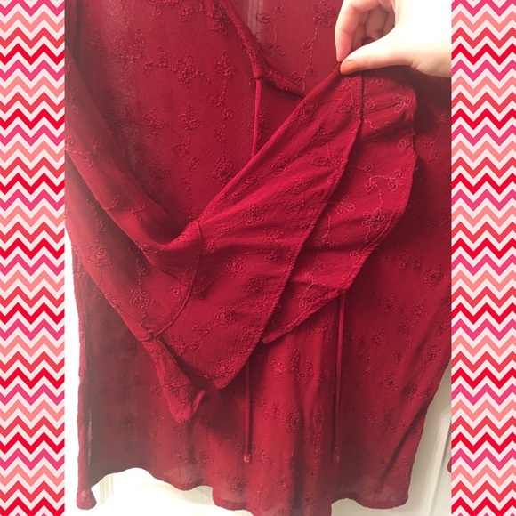 Vintage Red Blouse - Picture 3 of 5